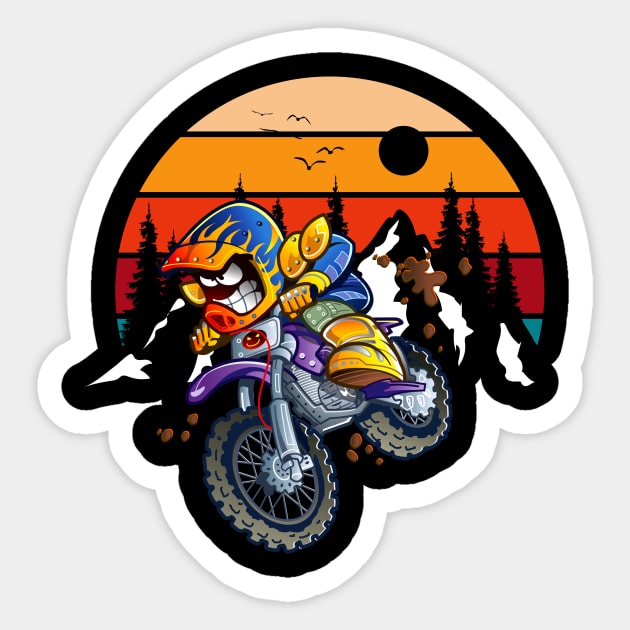 Racing Dirt Bike Sticker by JB's Design Store